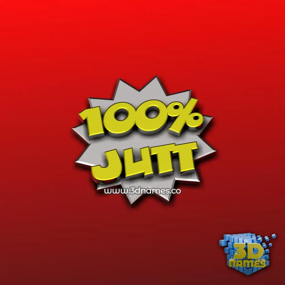 jutt in 100 Percent style - 3D name wallpaper jutt in 100 Percent style - 3D name wallpaper