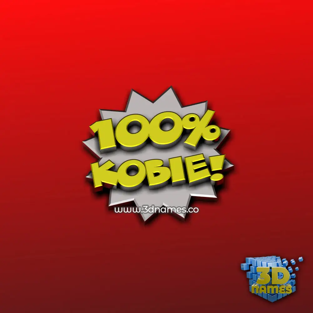 kobie in 100 Percent style - 3D name wallpaper kobie in 100 Percent style - 3D name wallpaper