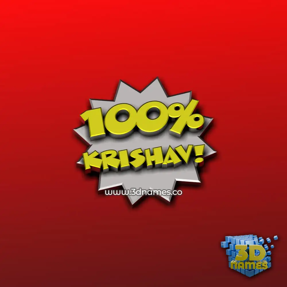krishav in 100 Percent style - 3D name wallpaper krishav in 100 Percent style - 3D name wallpaper