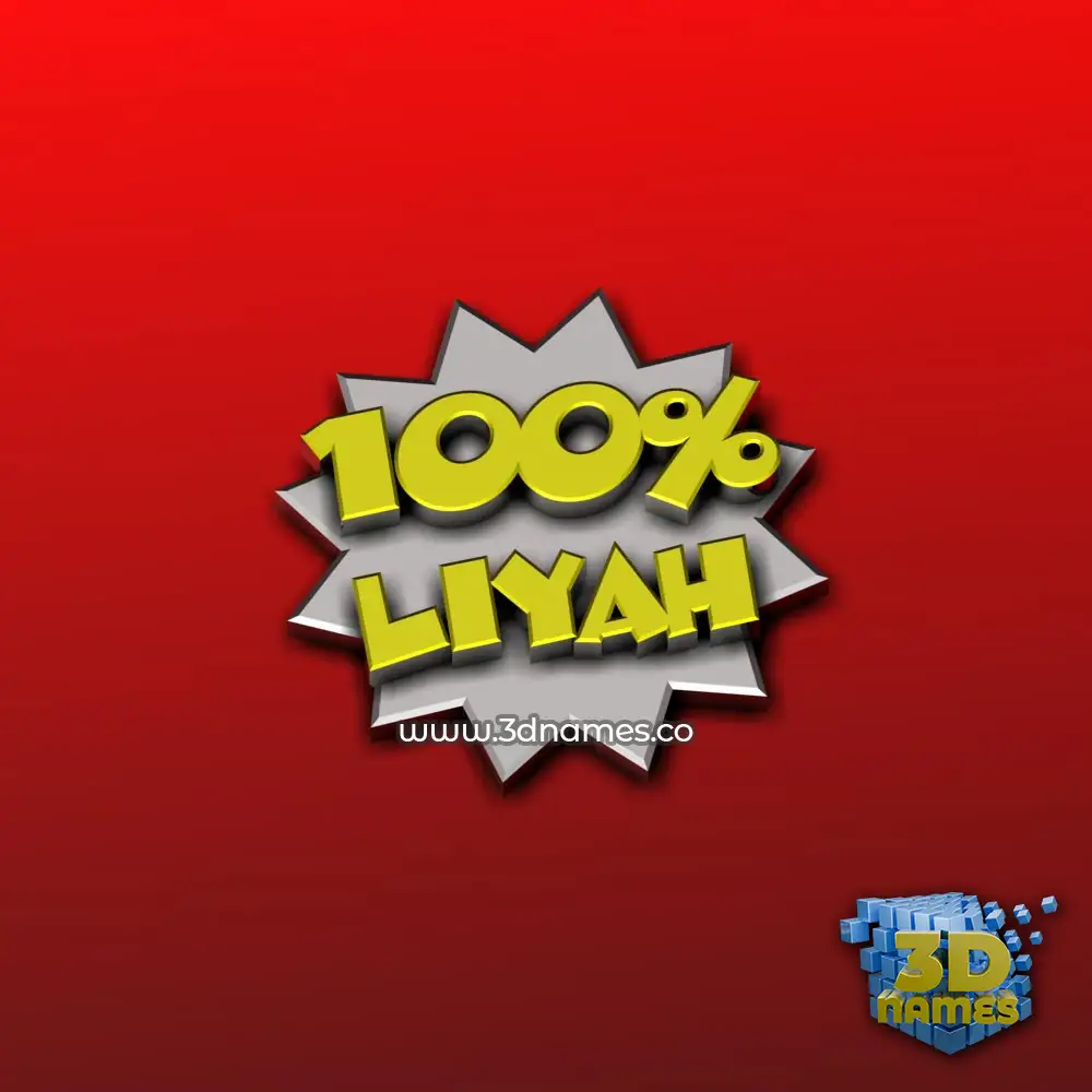 liyah in 100 Percent style - 3D name wallpaper liyah in 100 Percent style - 3D name wallpaper
