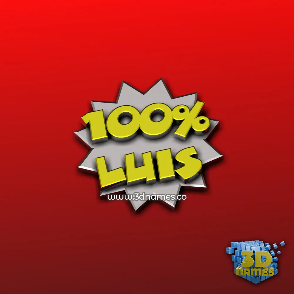 luis in 100 Percent style - 3D name wallpaper luis in 100 Percent style - 3D name wallpaper