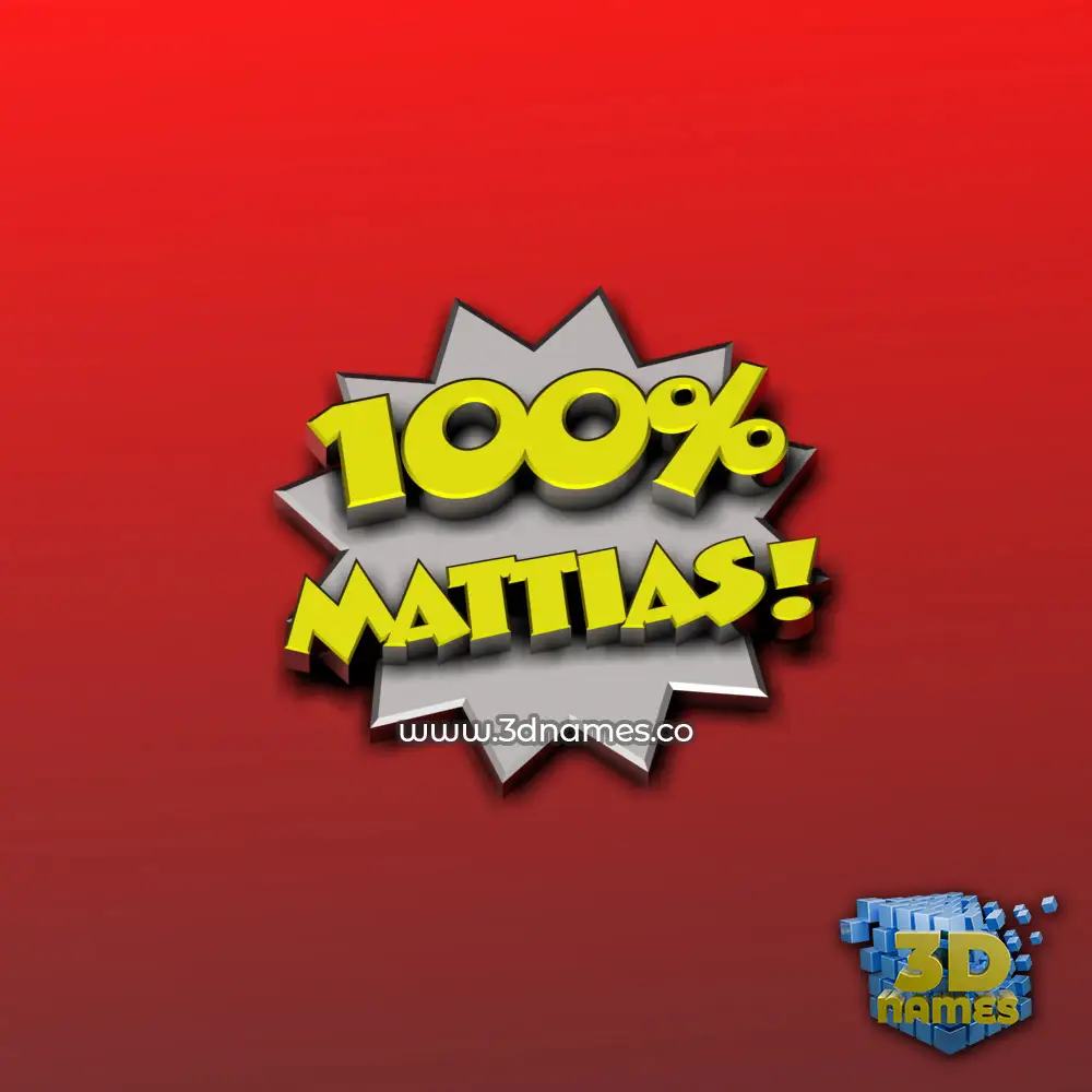 mattias in 100 Percent style - 3D name wallpaper mattias in 100 Percent style - 3D name wallpaper