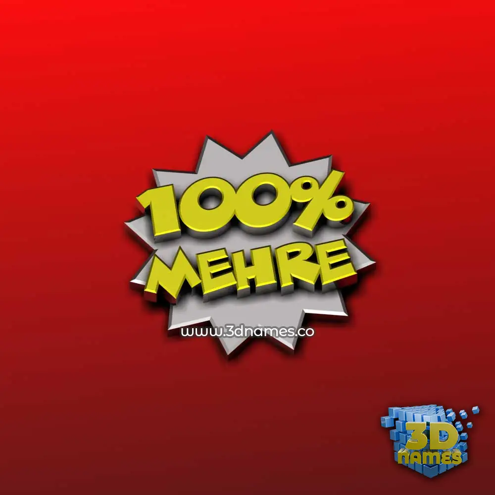 mehre in 100 Percent style - 3D name wallpaper