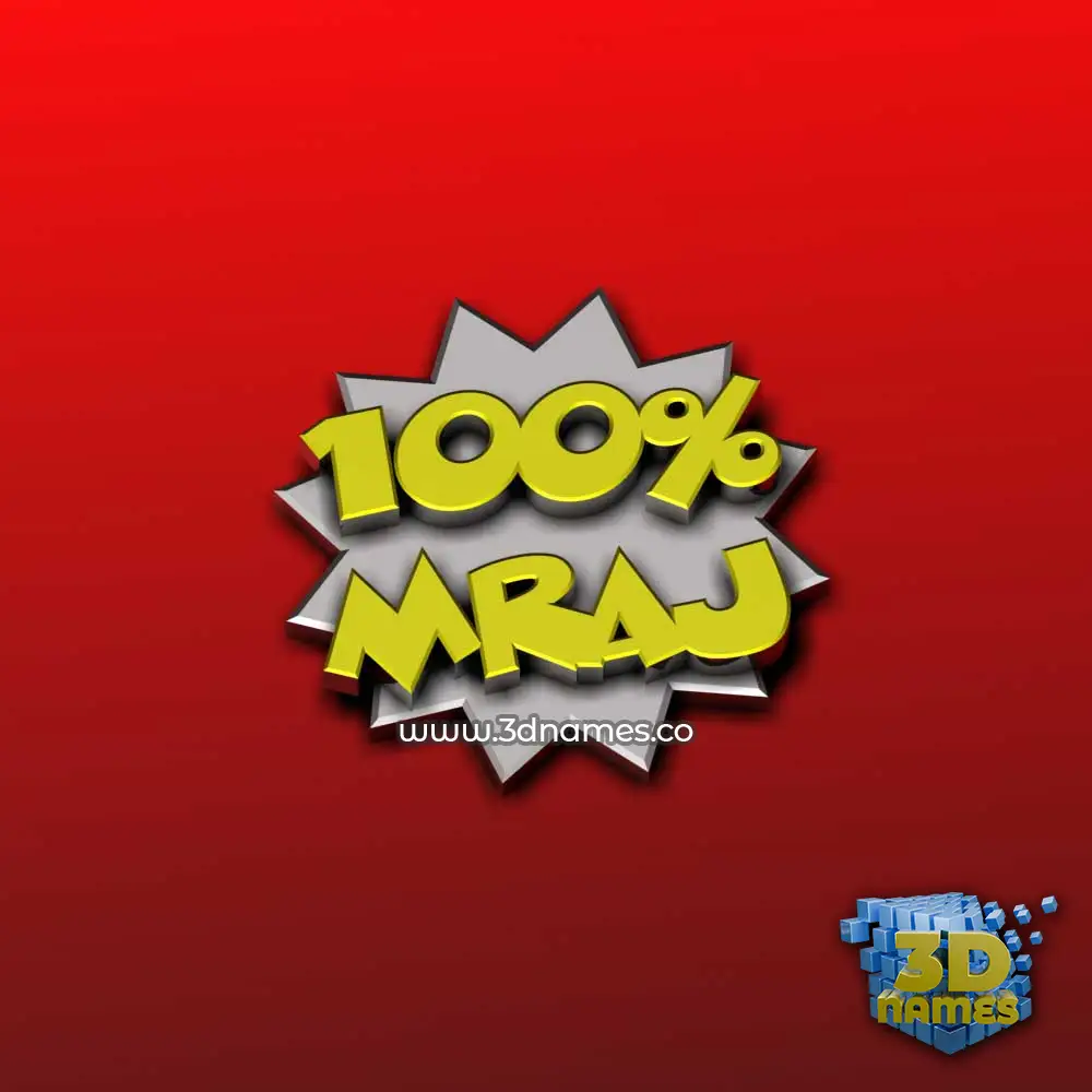 mraj in 100 Percent style - 3D name wallpaper mraj in 100 Percent style - 3D name wallpaper