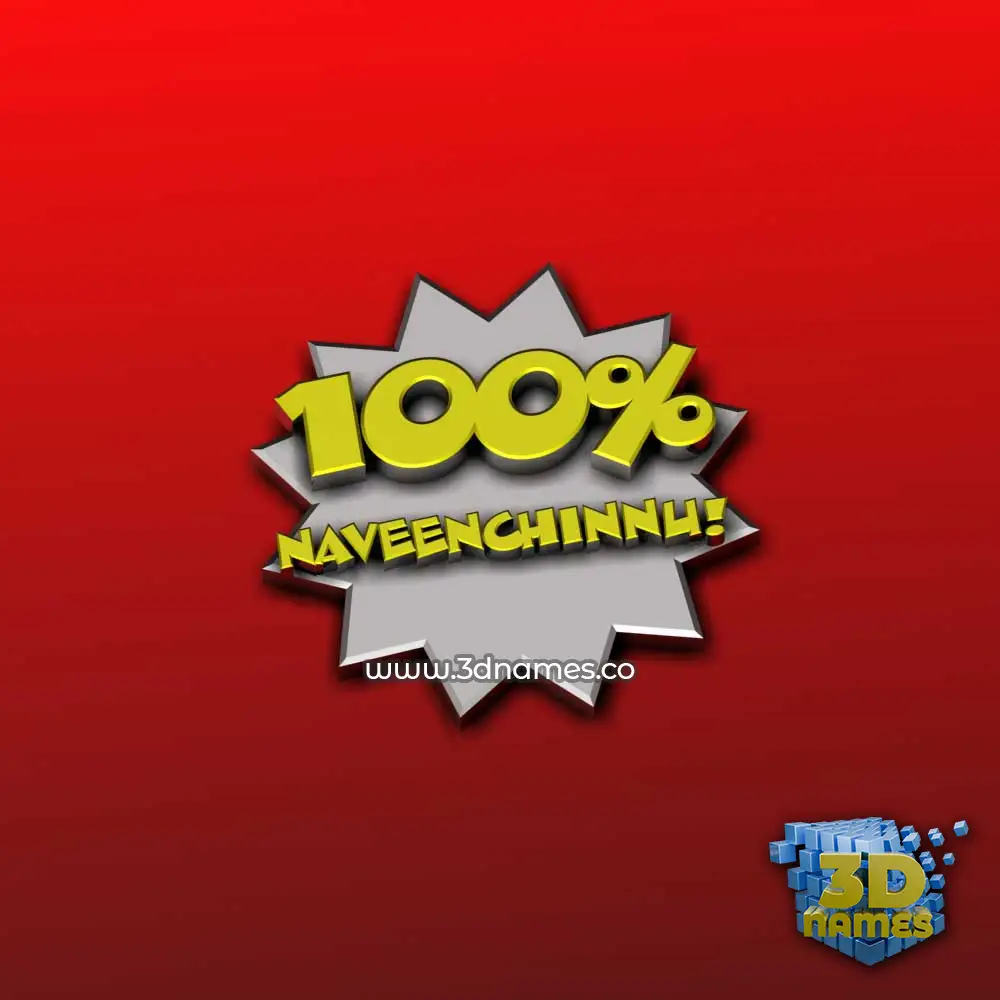 naveenchinnu in 100 Percent style - 3D name wallpaper