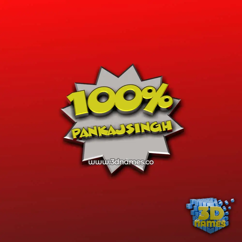 pankajsingh in 100 Percent style - 3D name wallpaper