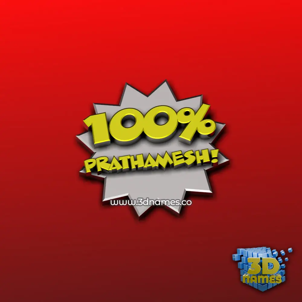 prathamesh in 100 Percent style - 3D name wallpaper