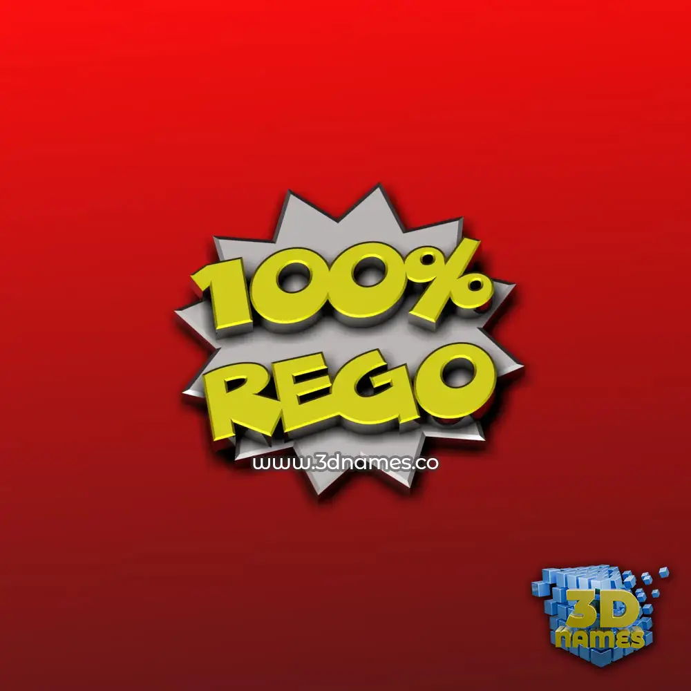 rego in 100 Percent style - 3D name wallpaper rego in 100 Percent style - 3D name wallpaper