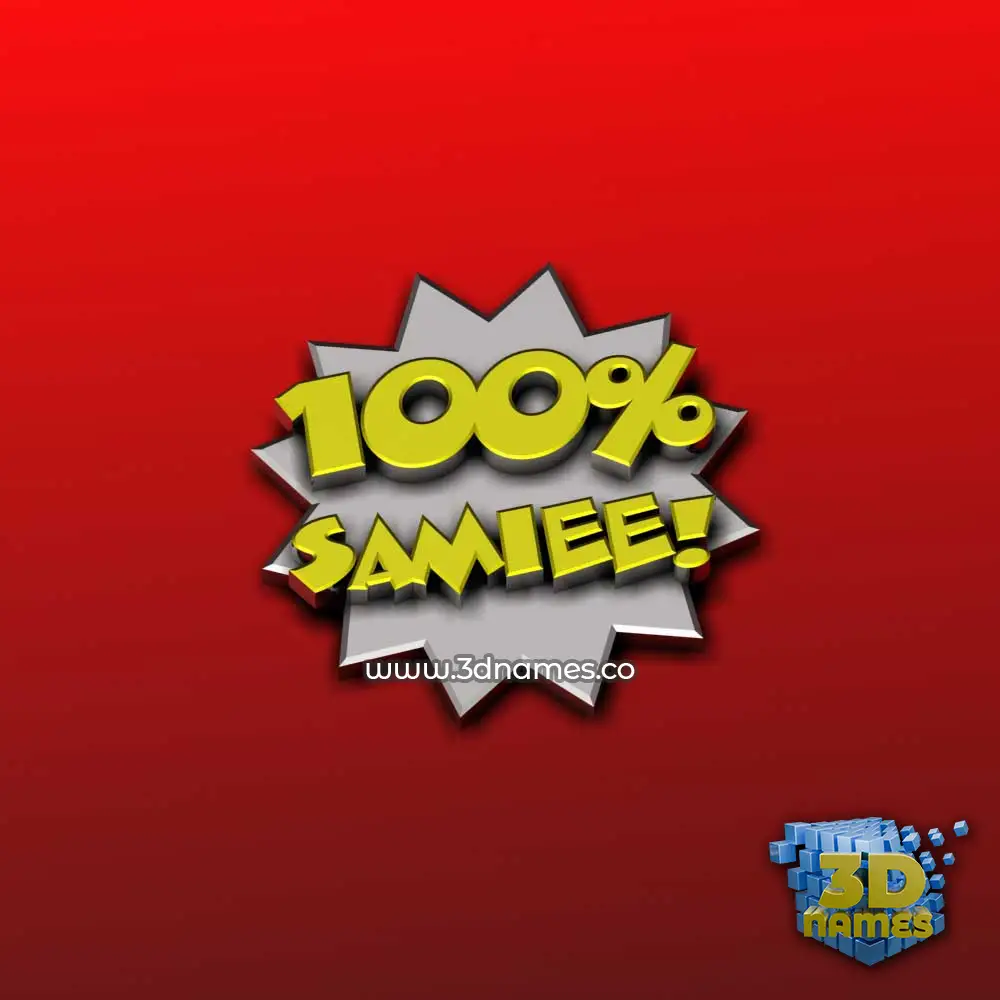 samiee in 100 Percent style - 3D name wallpaper samiee in 100 Percent style - 3D name wallpaper