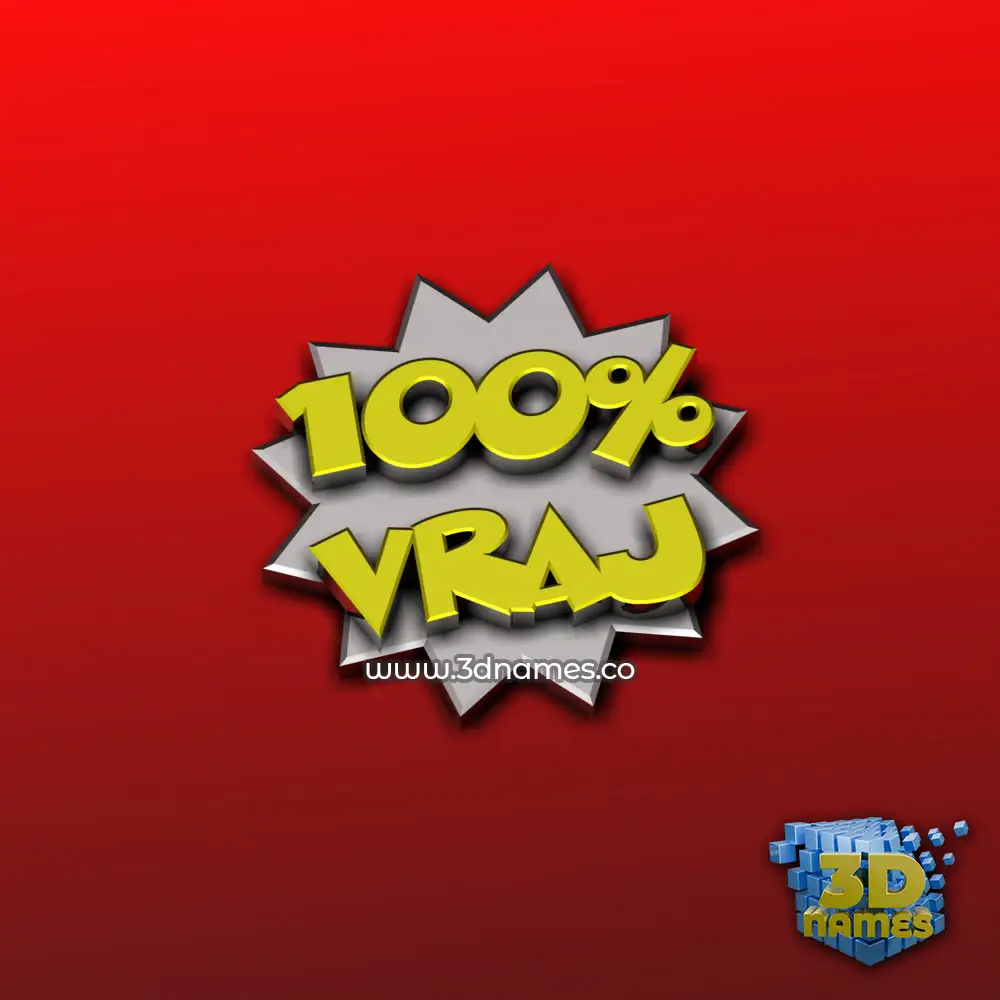 vraj in 100 Percent style - 3D name wallpaper vraj in 100 Percent style - 3D name wallpaper