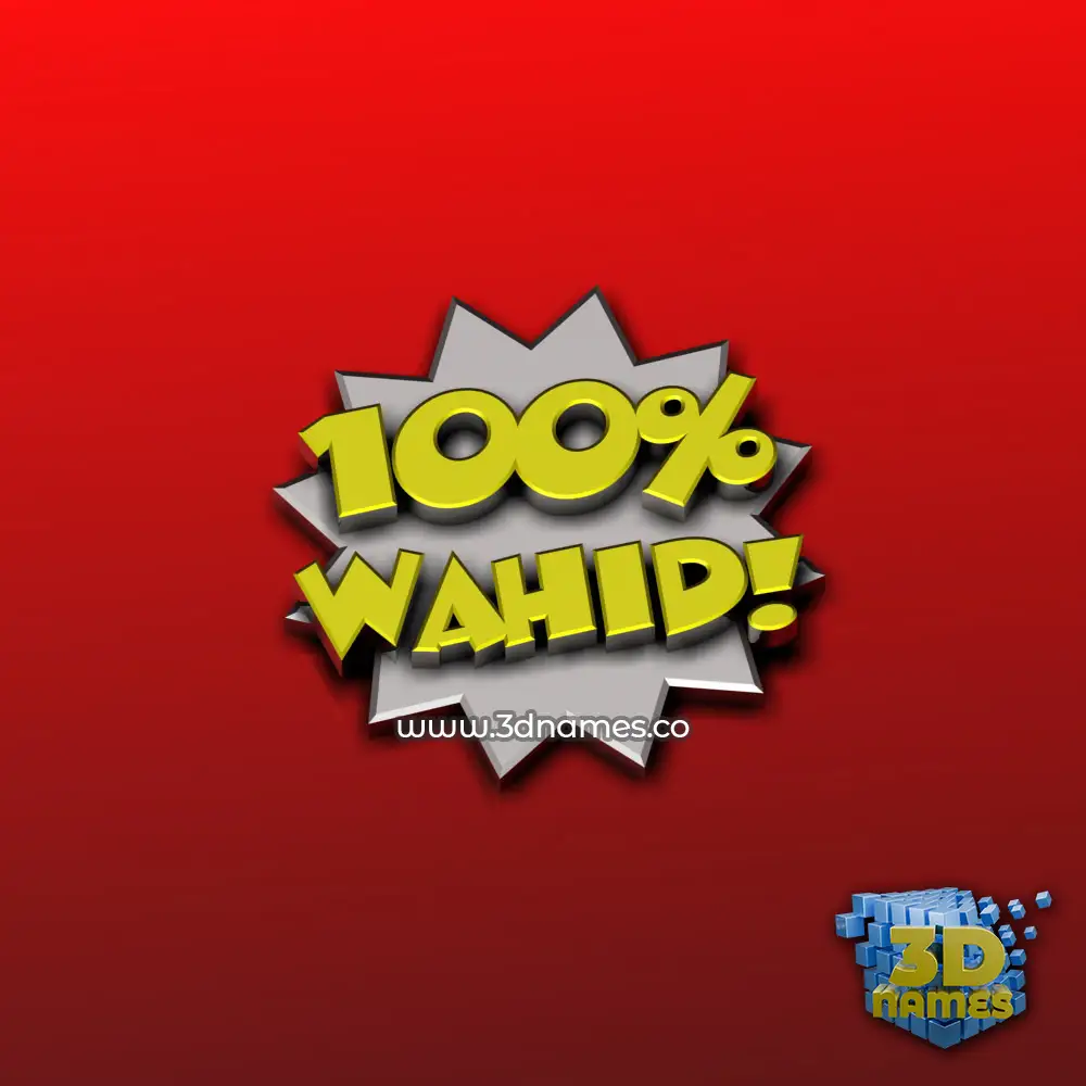 wahid in 100 Percent style - 3D name wallpaper wahid in 100 Percent style - 3D name wallpaper