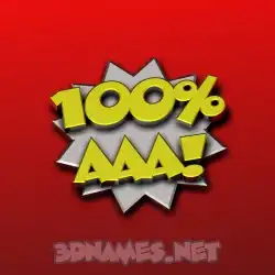 aaa in 100 Percent style - 3D name wallpaper