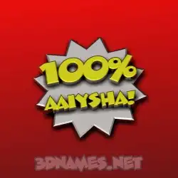 aaiysha in 100 Percent style - 3D name wallpaper