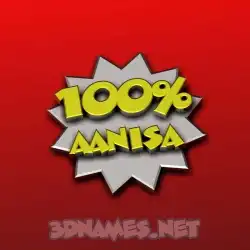 aanisa in 100 Percent style - 3D name wallpaper