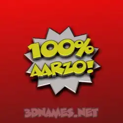 aarzo in 100 Percent style - 3D name wallpaper