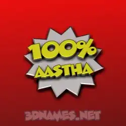 aastha in 100 Percent style - 3D name wallpaper