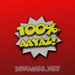 aayaz in 100 Percent style - 3D name wallpaper