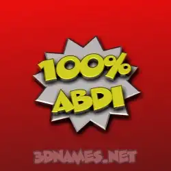 abdi in 100 Percent style - 3D name wallpaper