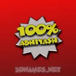 abhiyash in 100 Percent style - 3D name wallpaper