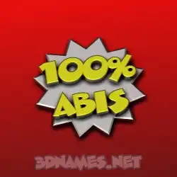 abis in 100 Percent style - 3D name wallpaper
