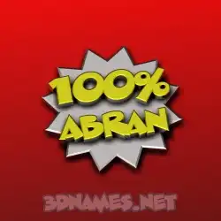 abran in 100 Percent style - 3D name wallpaper