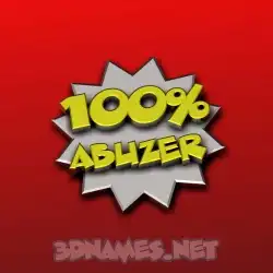 abuzer in 100 Percent style - 3D name wallpaper