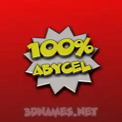 abycel in 100 Percent style - 3D name wallpaper
