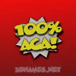 aca in 100 Percent style - 3D name wallpaper