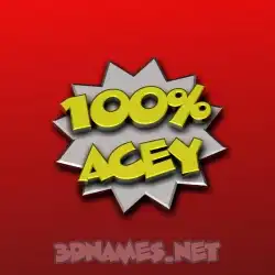 acey in 100 Percent style - 3D name wallpaper
