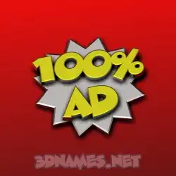 ad in 100 Percent style - 3D name wallpaper