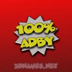 adby in 100 Percent style - 3D name wallpaper