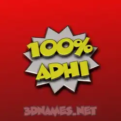 adhi in 100 Percent style - 3D name wallpaper