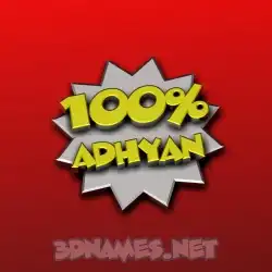 adhyan in 100 Percent style - 3D name wallpaper