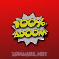 adoom in 100 Percent style - 3D name wallpaper