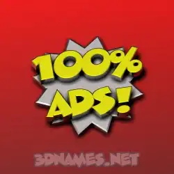 ads in 100 Percent style - 3D name wallpaper