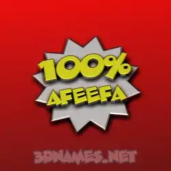afeefa in 100 Percent style - 3D name wallpaper