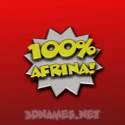 afrina in 100 Percent style - 3D name wallpaper