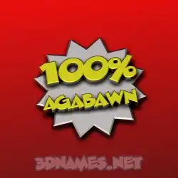 agabawn in 100 Percent style - 3D name wallpaper