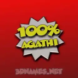 agathi in 100 Percent style - 3D name wallpaper