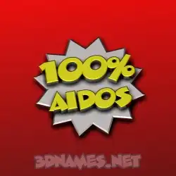 aidos in 100 Percent style - 3D name wallpaper