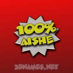 aishe in 100 Percent style - 3D name wallpaper