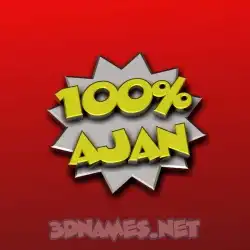 ajan in 100 Percent style - 3D name wallpaper