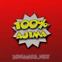 ajima in 100 Percent style - 3D name wallpaper