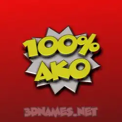 ako in 100 Percent style - 3D name wallpaper