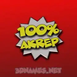 akrep in 100 Percent style - 3D name wallpaper