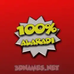 alaradi in 100 Percent style - 3D name wallpaper
