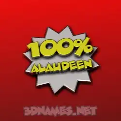 alaudeen in 100 Percent style - 3D name wallpaper