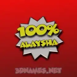 alaysha in 100 Percent style - 3D name wallpaper