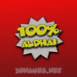 aldhai in 100 Percent style - 3D name wallpaper