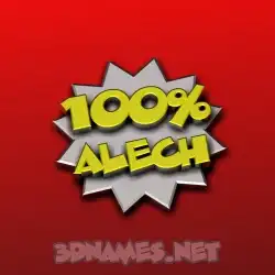 alech in 100 Percent style - 3D name wallpaper
